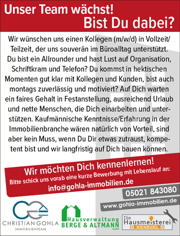 Wir suchen Verstärkung!